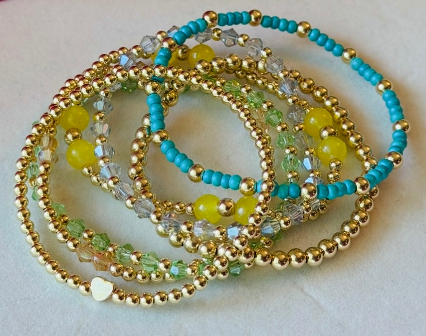 Autumn/Spring Beaded Bracelet Stack