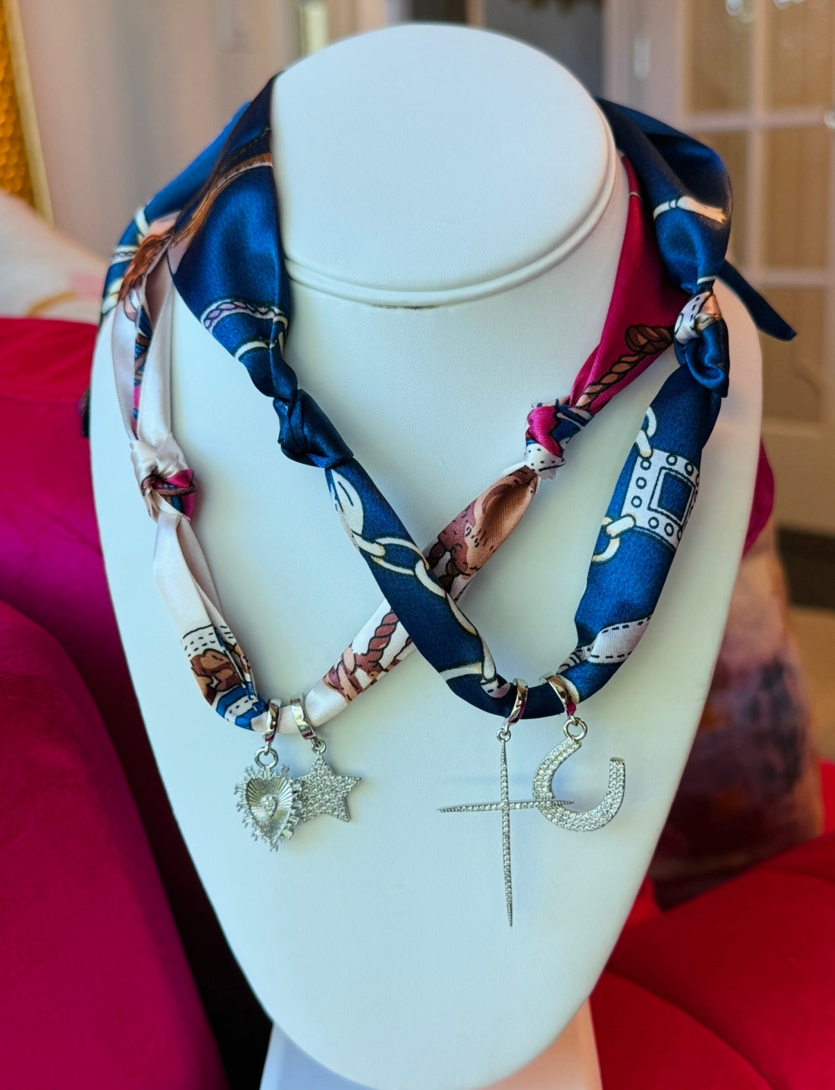 Winter/Summer Scarf Charm Necklace