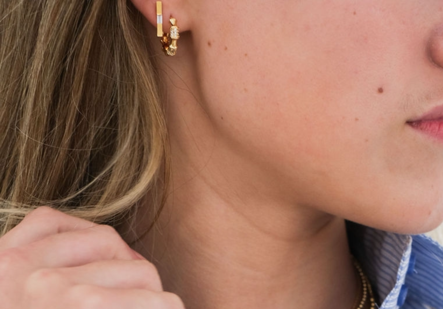 Bambo Hoop Earring
