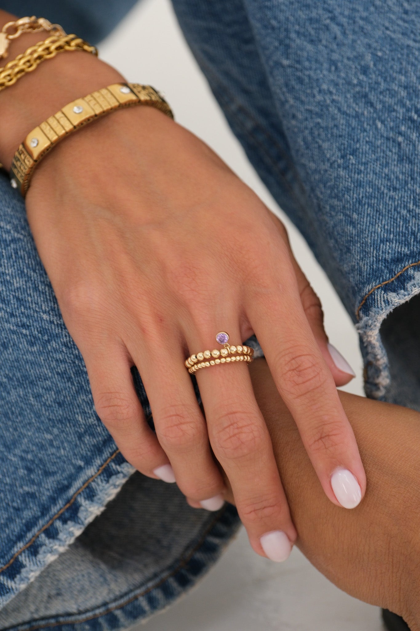 Birthstone Beaded Ring