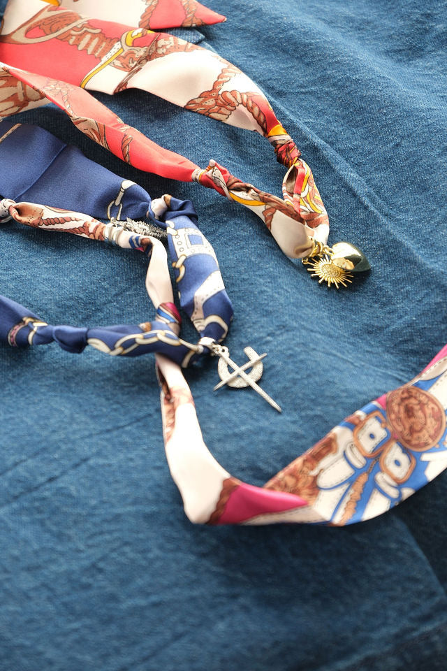 Autumn/Spring Scarf Charm Necklace