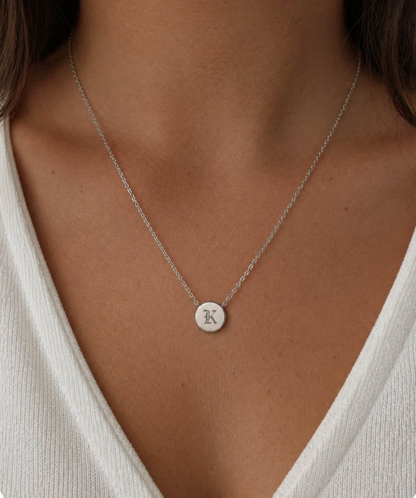 Mini Disk Engrave Necklace