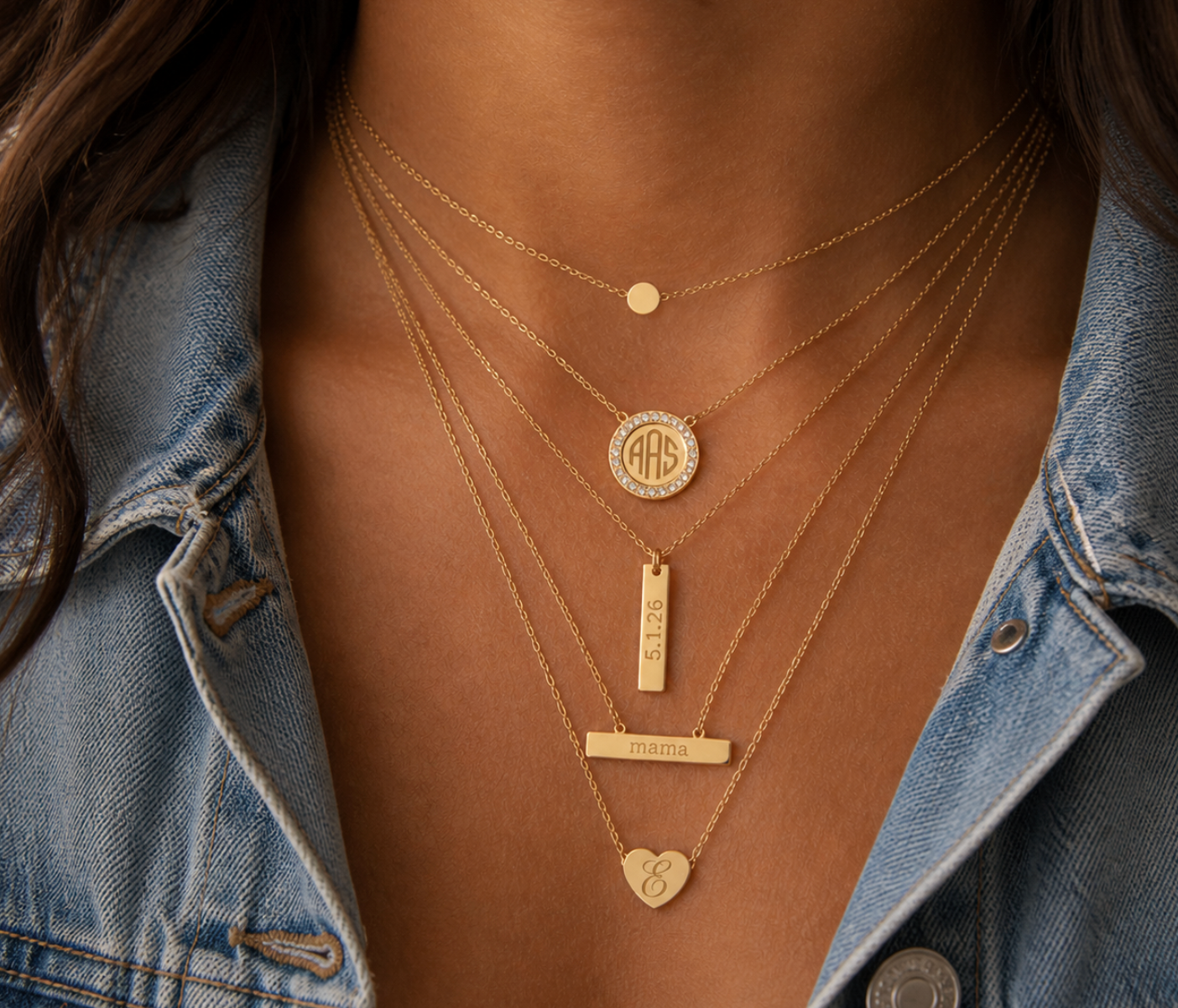 Mini Heart Engrave Necklace