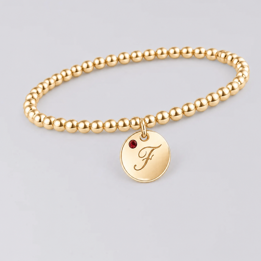 Steph Birthstone Disk Bracelet