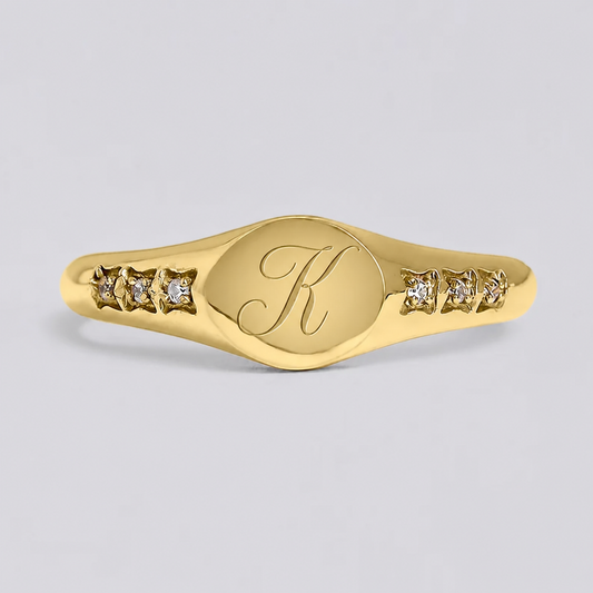 Stone Signet Engrave Ring