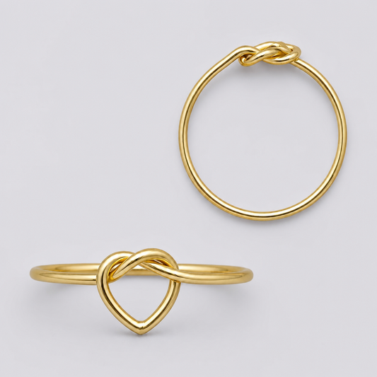 Knotted Heart Ring
