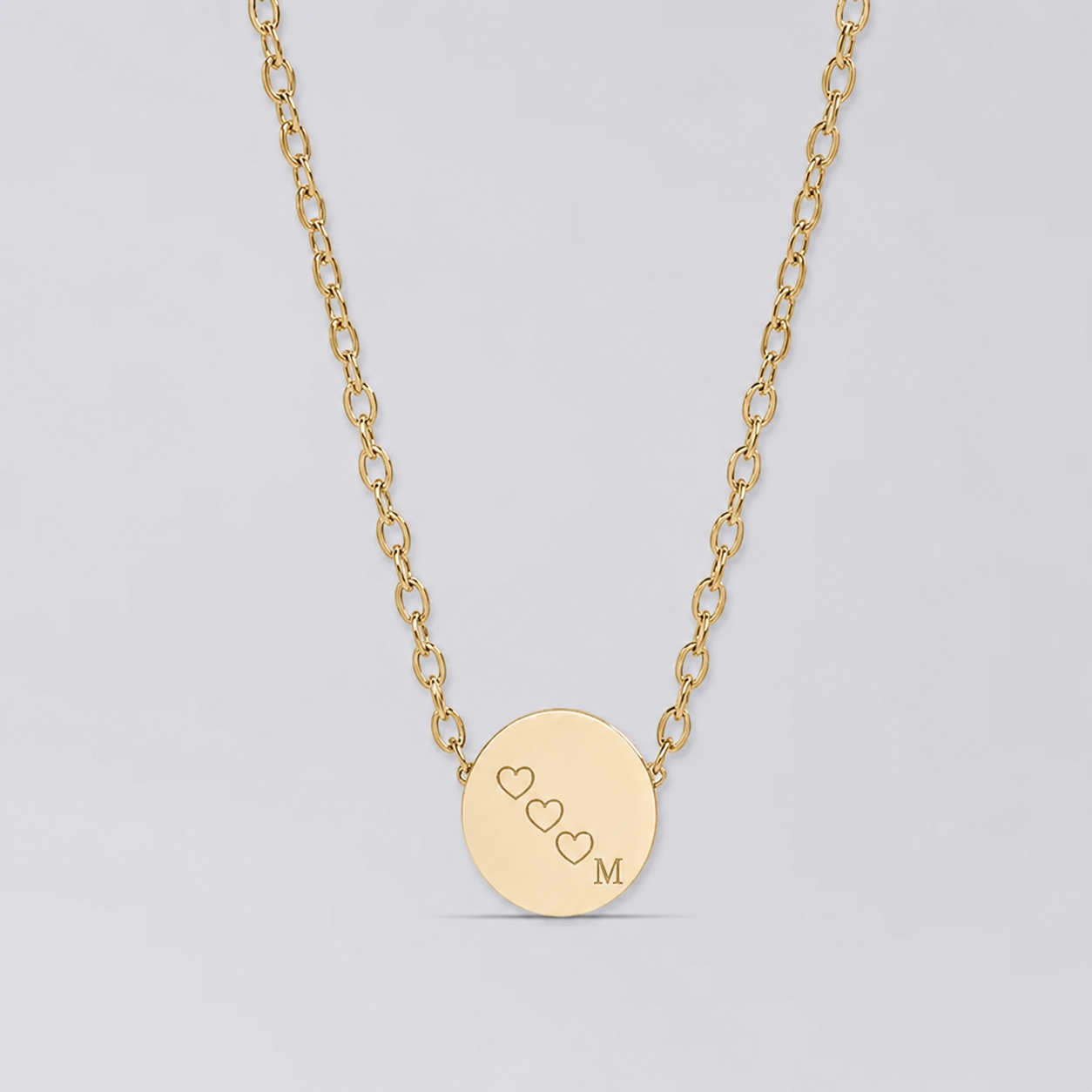Mini Disk Engrave Necklace