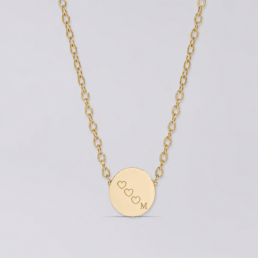 Mini Disk Engrave Necklace