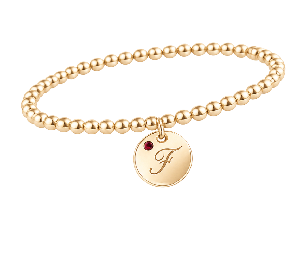 Steph Birthstone Disk Bracelet
